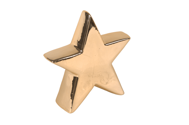 Star dekorasjon gull 3