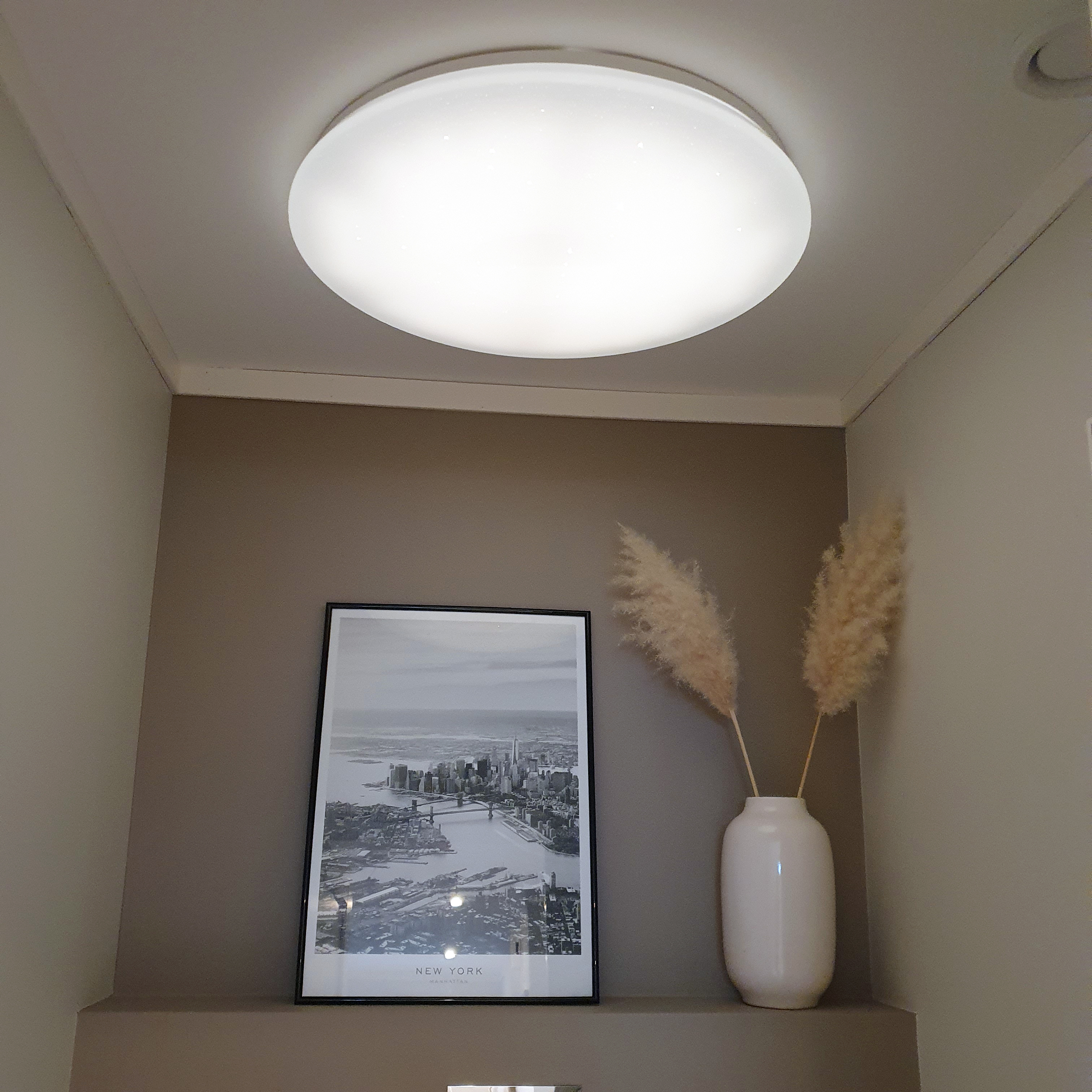 Bortset ecstasy kimplante Hyaden Sparkling LED plafond Hvit 75 cm | Lampehuset